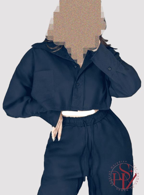 ست شومیز شلوار آزاله - Image 4